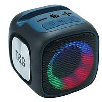 Портативна акумуляторна Bluetooth колонка з RGB підсвічуванням, FM Radio та підставкою для телефону T&G TG-359 ds