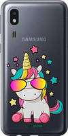 Чехол на Samsung Galaxy A2 Core A260F Единорог в очках "4879u-1683-18101"