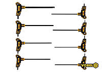Набір ключів шестигранних з кульковим наконечником VOREL : тип"Т", HEX 2.5-10 мм, L=100-200 мм, 8 шт Hutko
