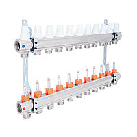 Коллектор Icma 1" 11 выходов, с расходомерами №K013 Hutko Хватай Это