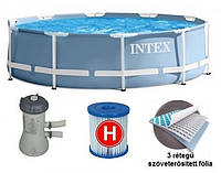 Круглый каркасный бассейн Metal Frame Pool Intex 28702 (Интекс 28202) ds