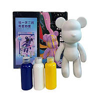 Набор для творчества Флюидный Мишка Раскраска DIY Creative Fluid Bear 33 см 3 краски в комплекте ds