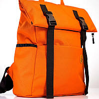 Рюкзак городской roll-top USVIT Twisted Treasure оранжевый (35*13*40-50см) Молодежный уличный рюкзак