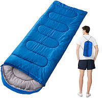 Спальный мешок (спальник) одеяло с капюшоном E-Tac SB-01 Blue ds