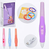 3D-ручка 309W, 19 см, 4 кольори, тип філаменту (пластик)-PCL, USB-шнур