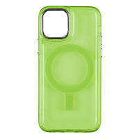 Чехол Spase Lollipop с Magsafe iPhone 14 Light Green EM, код: 8215521