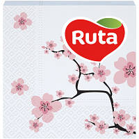 Салфетки столовые Ruta Double Luxe 24х24 см 2 слоя с принтом Сакура 40 шт. (4820023743960) - Топ Продаж!