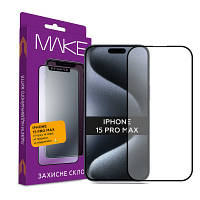 Стекло защитное MAKE Apple iPhone 15 Pro Max (MGF-AI15PM) - Топ Продаж!