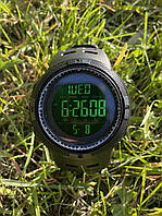 Годинник спортивний чоловічий чорний, водостійкий тактичний годинник ударостійкий, годинник для ску