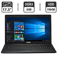 Ноутбук Asus X75A1 / 17.3" (1600x900) TN / Intel Pentium 2020M (2 ядра 2.4 GHz) / 8 GB DDR3 / 750 GB HDD /