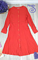 Женское платье рубашка миди Boden с длинным рукавом красное Размер М