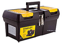 Ящик для інструменту STANLEY series 2000 : 2 органайзери, лоток, металeві замки, М= 410х200х185 мм. Hutko