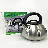 IKL Чайник Unique UN-5304 со свистком 3Л, чайник для газовой плитки, металлический чайник, чайники для плит