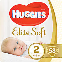 Підгузки Huggies Elite Soft Jumbo 2 2ДЖАМБО58 2590031 4-6 кг 58 шт. (5029053578071)