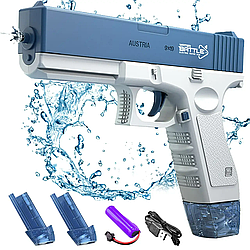 Електричний водний пістолет на акумуляторі Glock 18 Water Gun Синій