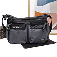 Сумка на широкому ремені поліестер сірий Арт.1801-07 grey Volunteer (54)