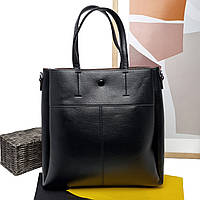 Женская сумка-тоут искусственная кожа черный Арт.A-94485 black Eteral Smile (Китай)