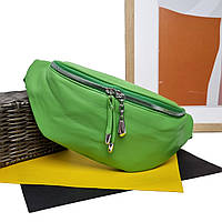 Женская поясная сумка искусственная кожа салатовый Арт.6686 green Flower (Китай)