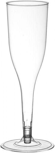 Келих-фужер одноразовий для шампанського 160 мл, Ǿ=56 мм, h=250 мм. "Флейта" (на високій ніжці) скляноподібний