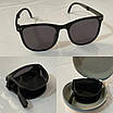 Чорні складені сонцезахисні окуляри. Окуляри з футляром. Окуляри із захистом від ультрафіолетових променів UV400., фото 5