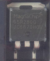 Транзистор Magna 65R280Q ( MME65R280Q ) оригинал, D2PAK (700V,13.8A)