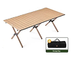 Розкладний  кемпінговий стіл 120х60х45см - портативний обідній стіл з сумкою для зберігання Розмір L
