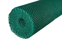 Сетка пластиковая. Ячейка 20х20 мм, рул. 1.2м х 30 м (темно-зеленая).Ромб(Сота).