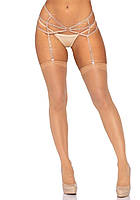 Пояс для чулок Leg Avenue Rhinestone garterbelt Nude One Size SEXX