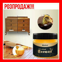 Поліроль воскова для меблів Beewax бджолиний віск, для відновлення зовнішнього вигляду дерева, 80g