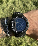 Чорний наручний годинник для солдатів, годинник чоловічий спортивний, протиударний армійський годинник чорний Bik404