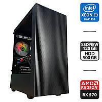 Ігровий ПК GameMax Edge Black Tower NEW / Intel Xeon E3-1230 v2 (4 (8) ядер 3,3 - 3,7 ГГц) / 16 ГБ DDR3 / 120 ГБ SSD NEW + 500 ГБ