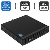 Комп'ютер HP EliteDesk 800 G1 Desktop Mini USFF / Intel Core i5-4590T (4 ядра по 2.0 - 3.0 GHz) / 8 GB DDR3 / 128 GB SSD / Intel