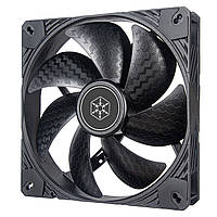 SilverStone Корпусный вентилятор Shark Force SF140B, 140mm, 2200rpm, 4pin PWM, 38.3dBa, черный Hutko Хватай