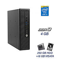 Компьютер HP T820 Flexible USFF / Intel Core i5-4440 (4 ядра по 3.1 - 3.3 GHz) / 4 GB DDR3 / 16 GB SSD M.2 +