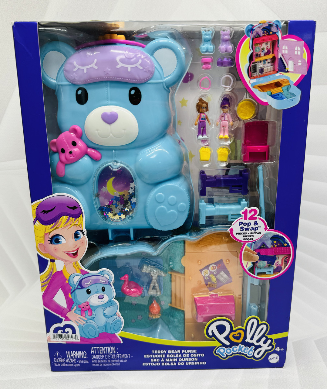 Ігровий набір сумочка Ведмедик з лялечкакми Polly Pocket Teddy Bear Purse