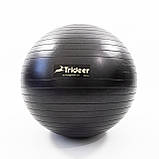 Килимок для йоги та фітнесу (каремат) + фітбол м'яч для фітнесу, вагітних 55 см OSPORT Set 90 (n-0120) Хакі-чорний, фото 6