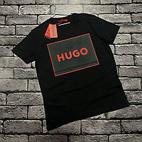 Мужская футболка Hugo Boss черная PREMIUM