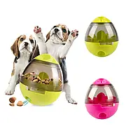 Игрушка-кормушка для собак и кошек шар диспенсер с отверстием для еды, мяч для кормления домашних животных
