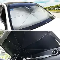 Зонт на лобовое стекло в авто Car Umbrellas Чёрный, солнцезащитная шторка автомобильный козырек для защиты