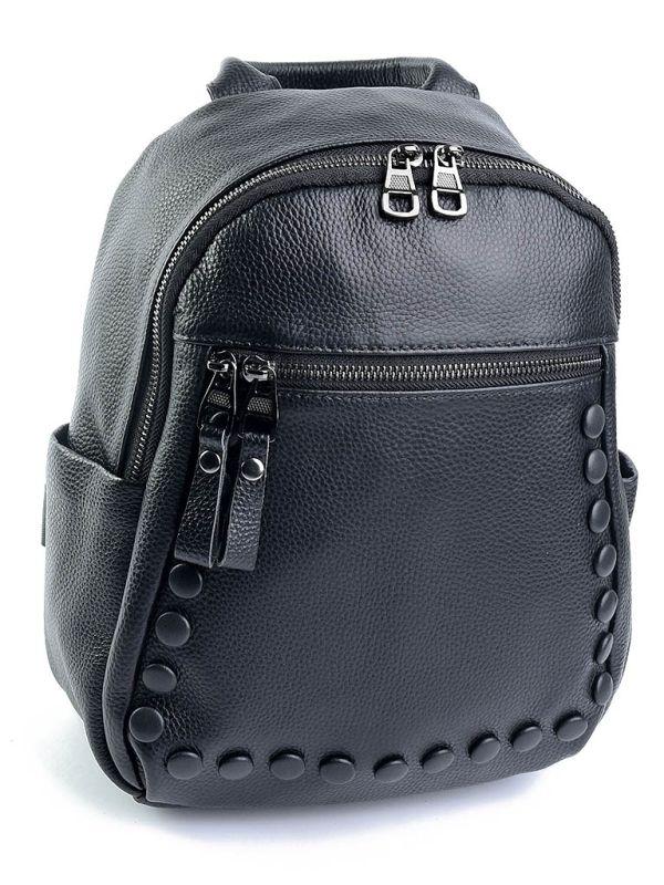 Жіночий шкіряний рюкзак HZ-8179 Black. Купити жіночі рюкзаки гуртом і в роздріб із натуральної шкіри в Україні
