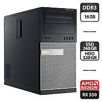 Компьютер Dell OptiPlex 9020 Tower / Intel Core i5-4570 (4 (8) ядра по 3.2 - 3.6 GHz) / 16 GB DDR3 / 240 GB