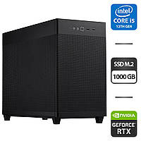 Игровой ПК Asus Prime AP201 Black Tower / Core i5-12400F (6(12) ядра по 2.5-4.4GHz) / 16GB DDR4 / 1000GB SSD