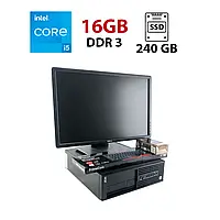 Комплект ПК: Комп'ютер HP WorkStation Z230 SFF / Intel Core i5-4570 (4 ядра по 3.20-3.60GHz) / 16 GB DDR3 / 240 GB SSD / Intel HD