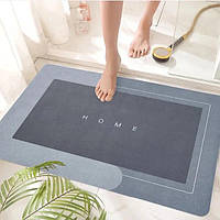 Килимок для підлоги абсорбуючий швидковисихаючий нековзний килимок для дому у ванну поглинаючий з принтом 60х40 TKTK