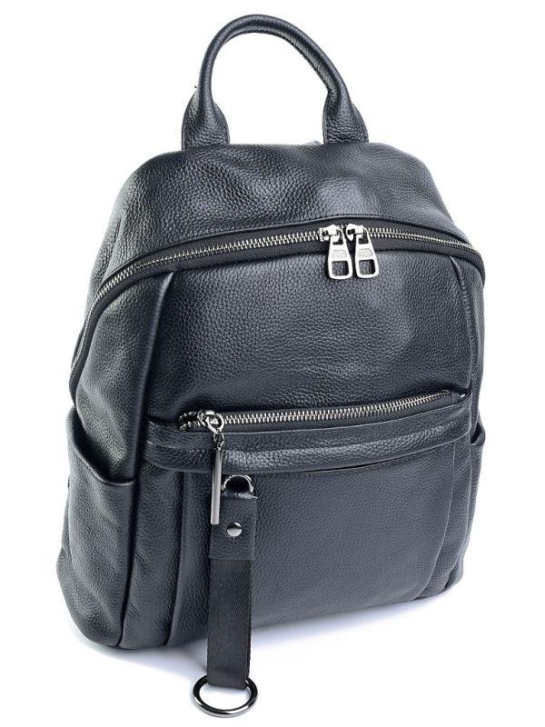 Жіночий шкіряний рюкзак  HZ-8188 Black. Купити жіночі рюкзаки гуртом і в роздріб із натуральної шкіри в Україні
