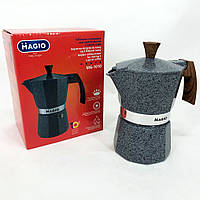 LID Гейзерная кофеварка Magio MG-1010, гейзерная кофеварка для плиты, кофейник гейзерный