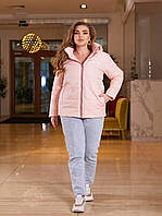 Жіноча весняна куртка Канада рожевого кольору р.48/50 406447