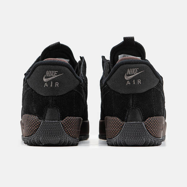 Nike air force 1 black and brown suede online