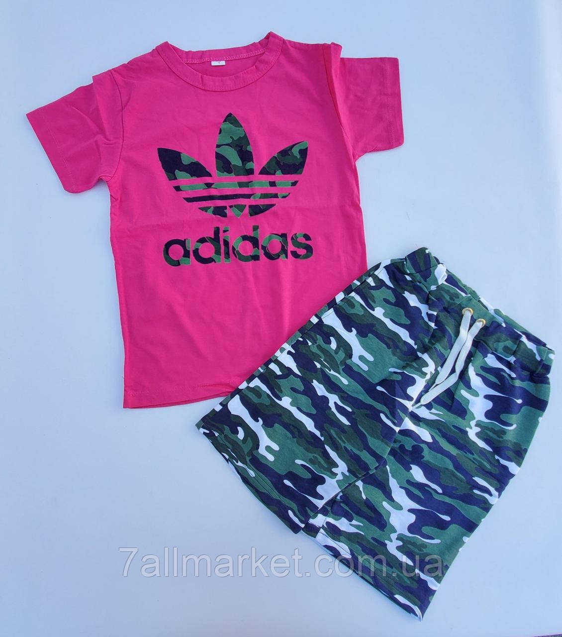 Костюм двійка дитячий літній Adidas на дівчинку 2-8 років "MARI" купити гуртом в Одесі на 7км