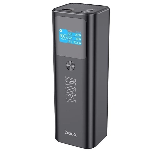 Павербанк Зовнішній акумулятор Hoco Electric PD140W 25000mah Q17,140W/5A для ноутбука, телефону, Чорний